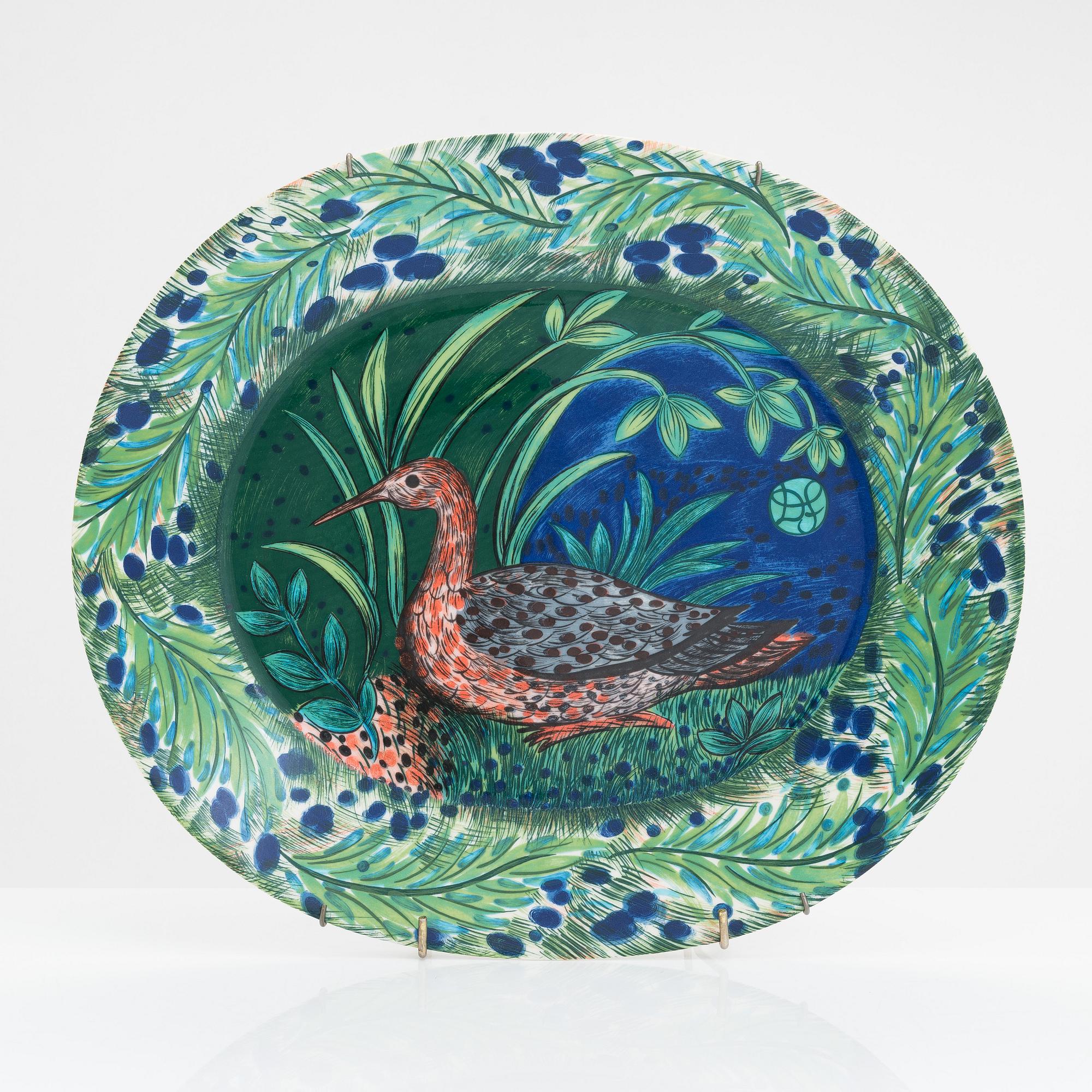 Dorrit von Fieandt, fat, porslin, signerad DF, stämpelmärkt Hubertus Pro Arte 1993, Arabia.