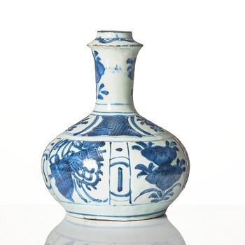 A blue and white kendi, Ming dynasty, Wanli (1572-1620).