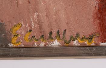 Erland Cullberg, oil on canvas/paper-panel, signed.