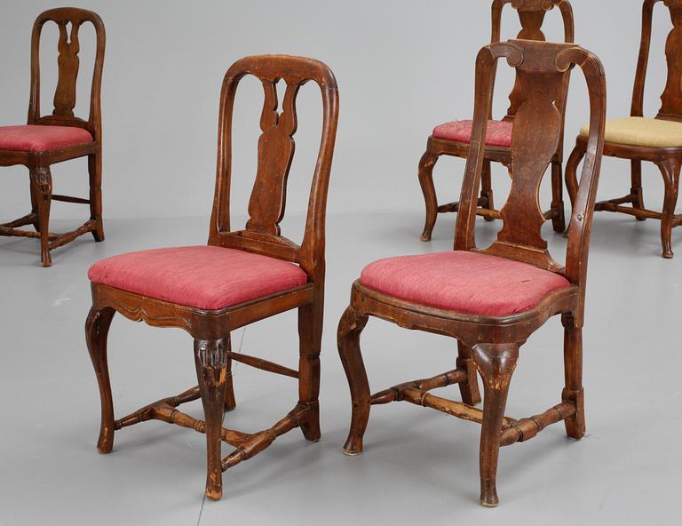 STOLAR, 4+2 st. Sverige, 1700-talets andra hälft. Rokoko.