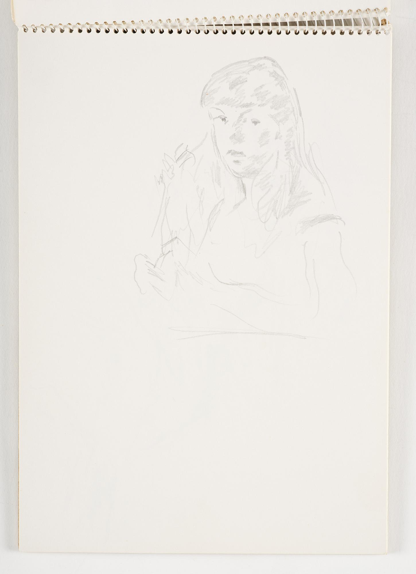 Lotte Laserstein, 3 skissblock med teckningar.