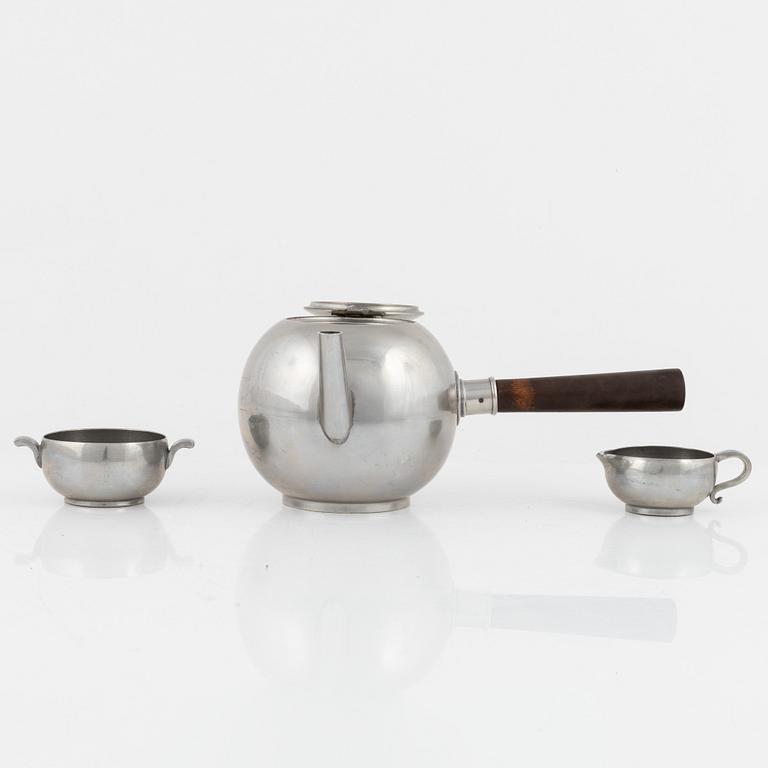 Sylvia Stave or Nils Fougstedt, a three-piece coffee service, C.G. Hallberg, Sweden, 1941.