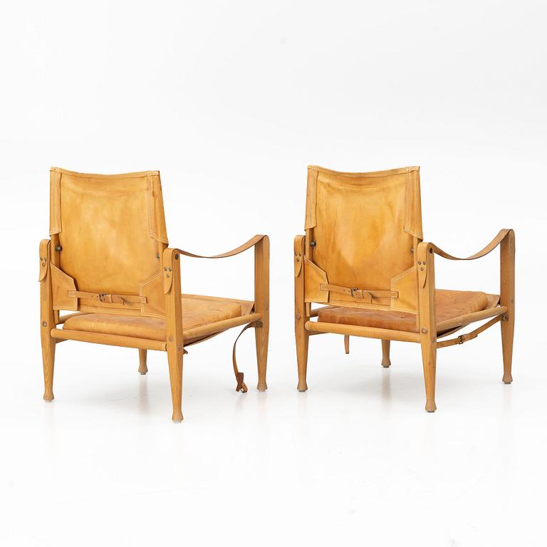 Kaare Klint, Armchairs, “Safari”, a pair, Rud. Rasmussens Snedkerier, Denmark, second half of the 20th century.