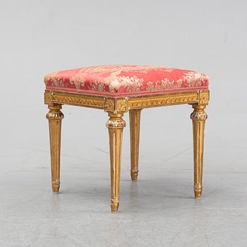 A Gustavian tabouret, decond half of the 18th Century.