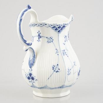 A 'Blue Fluted Half Lace' / 'Musselmalet' pitcher, Royal Copenhagen, model 646, 1965.