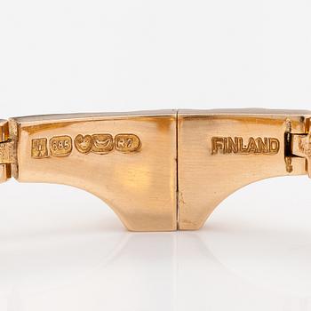 Björn Weckström, Rannekoru "Kaarisilta", 14K kultaa. Lapponia 1970.