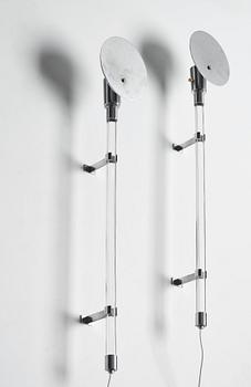 36. PETER HAMBURGER, vägglampor, ett par, Knoll, USA 1970-tal.