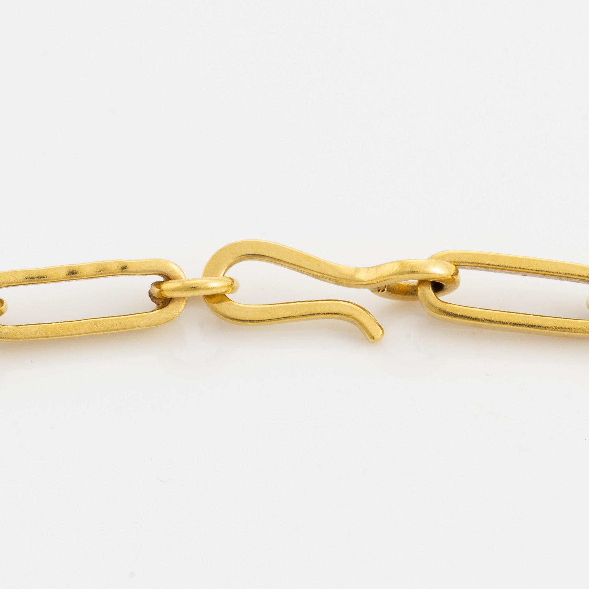 Jan Brunk, a 20K gold necklace, Stockholm 1987.