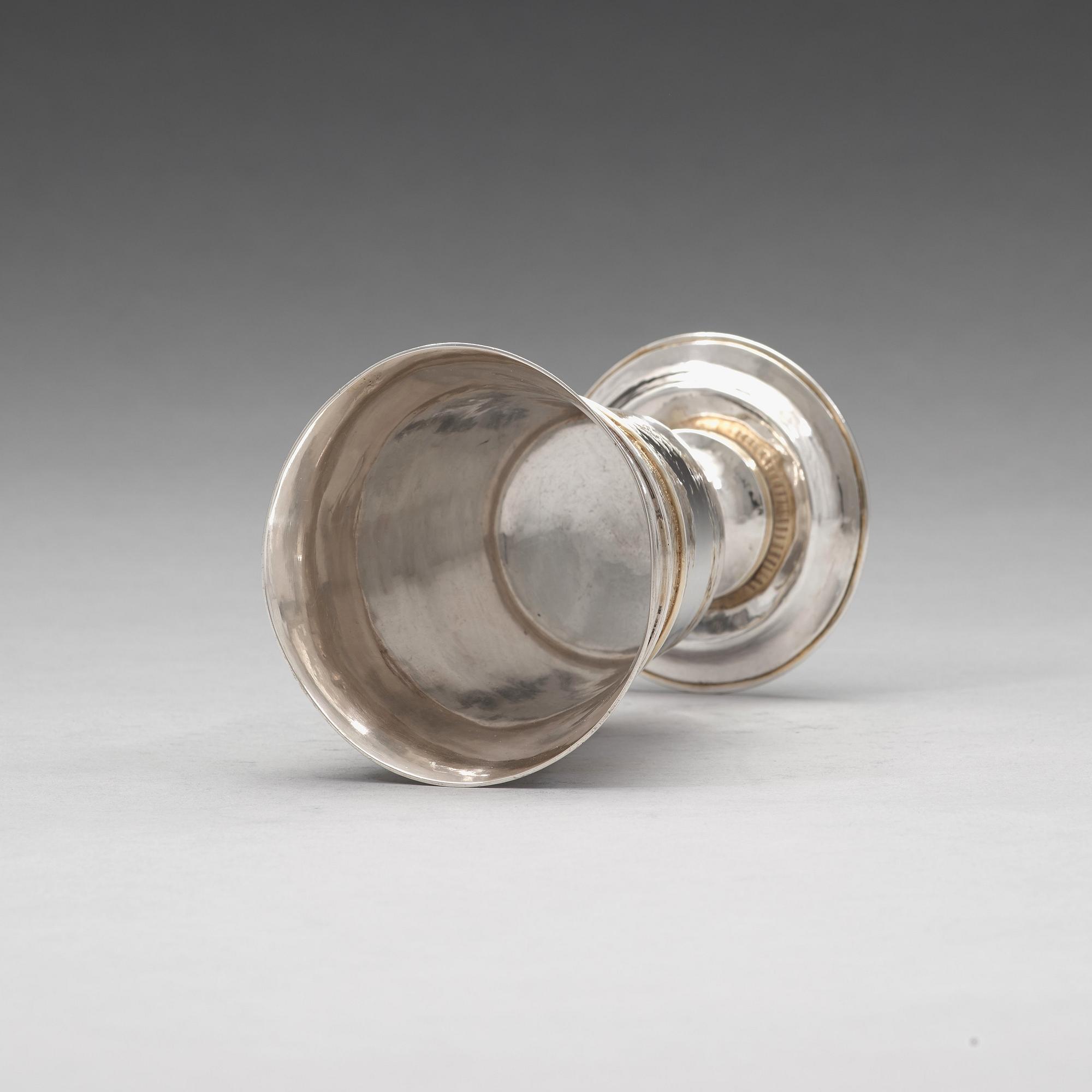 Robert Danbe/Daube, nattvardskalk, silver, London 1562. Elisabeth I:s tid.