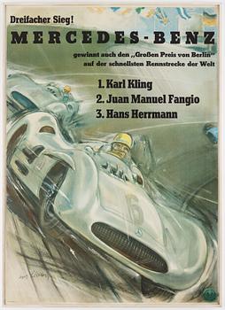 Mercedes-Benz poster 1950s.