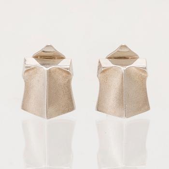 Björn Weckström, earrings "Muletta" silver, Lapponia 1984.