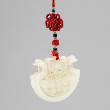 A nephrite object, 20th century.