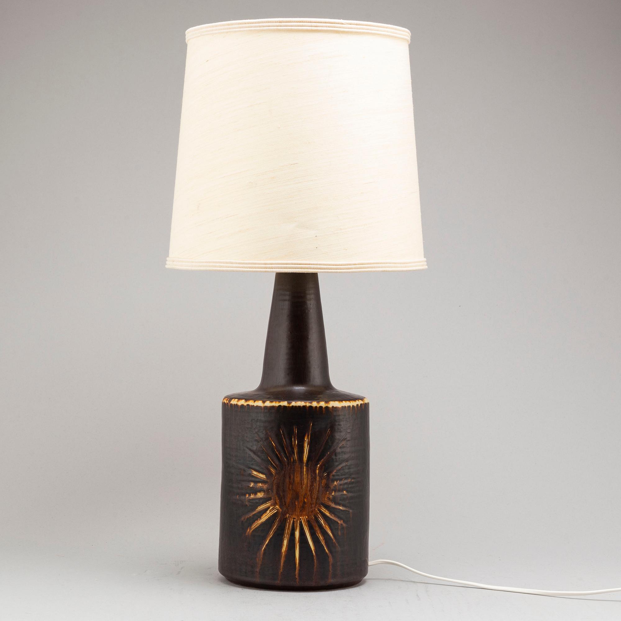 SÖHOLM STENTÖJ, a stoneware table lamp, Denmark, 1960s.