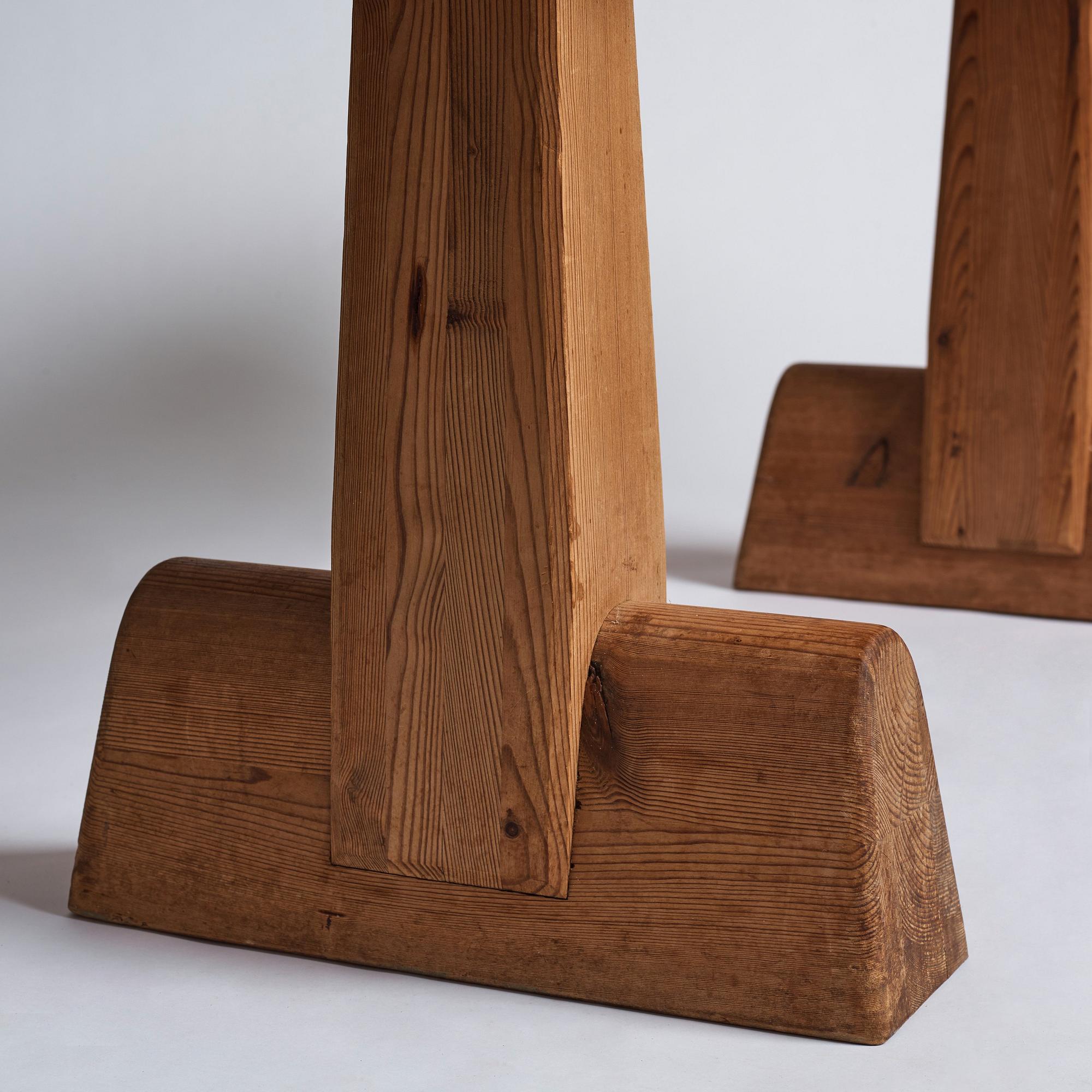 Axel Einar Hjorth, a stained pine "Utö" table, Nordiska Kompaniet, Sweden 1930's.