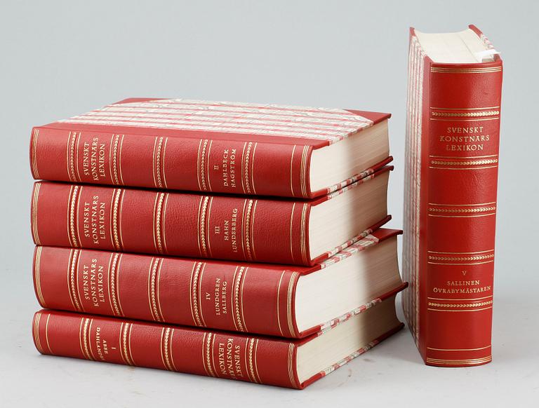 BOKVERK, volym I-V, "Svenskt Konstnärslexikon", Allhems Förlag, Malmö, 1952-67.