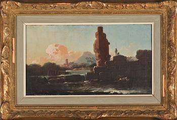 OKÄND KONSTNÄR, oljor på duk, 5 st, i Hubert Roberts efterföljd, 1800-tal.