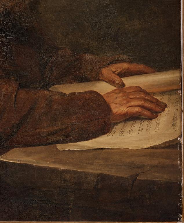 Jan Adriaensz van Staveren Follower of, Apostle with the Holy Scriptures.