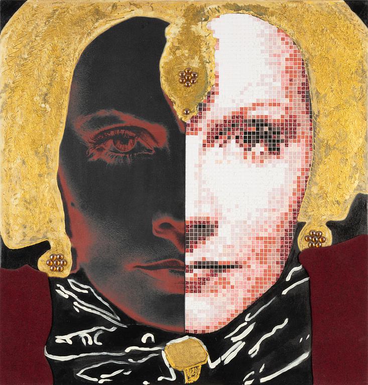 Lars Tunebo, mixed media and assemblage on panel signed dated 07 verso.