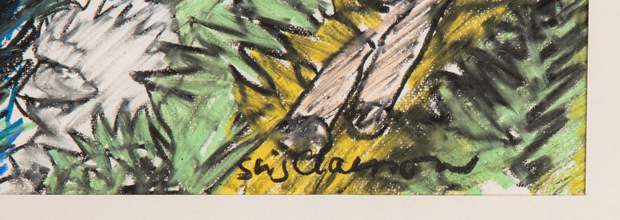 Stig Claesson, pastel, signed Stig Claesson.