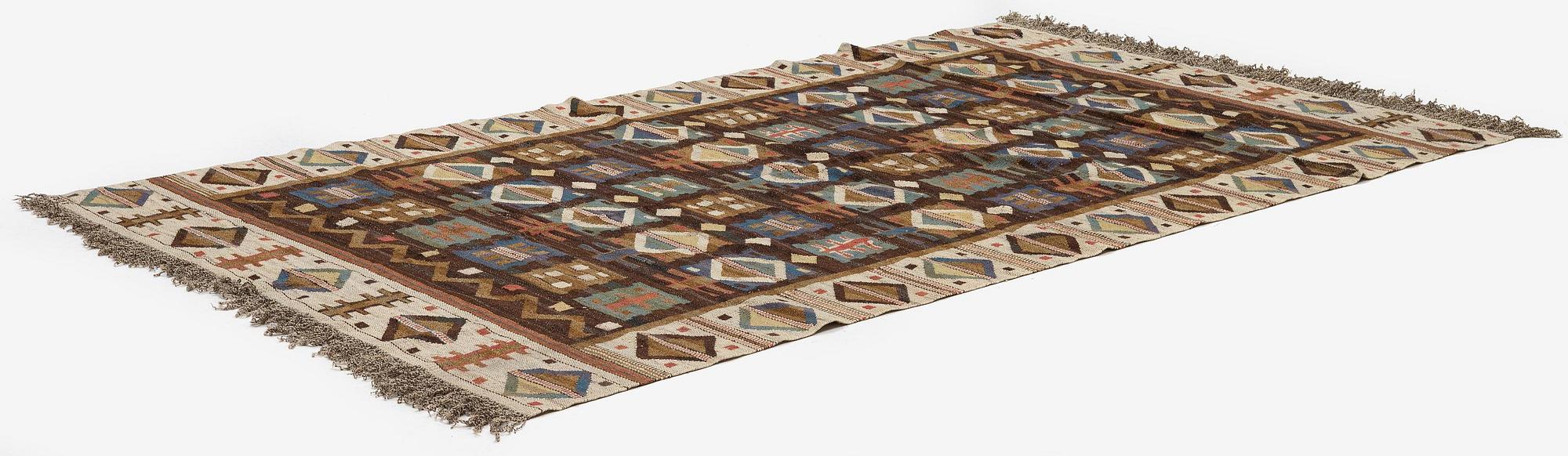 Märta Måås-Fjetterström, a 'Renaissance' drape, flat weave, c. 248 x 144 cm, signed MMF.