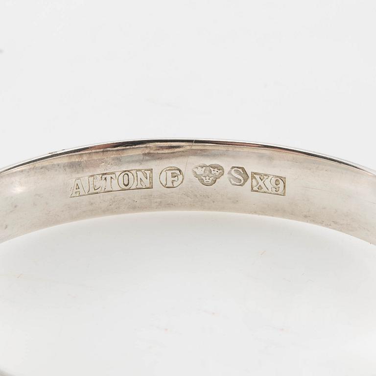 Ring samt armband Alton silver och bergkristall Falköping 1972.
