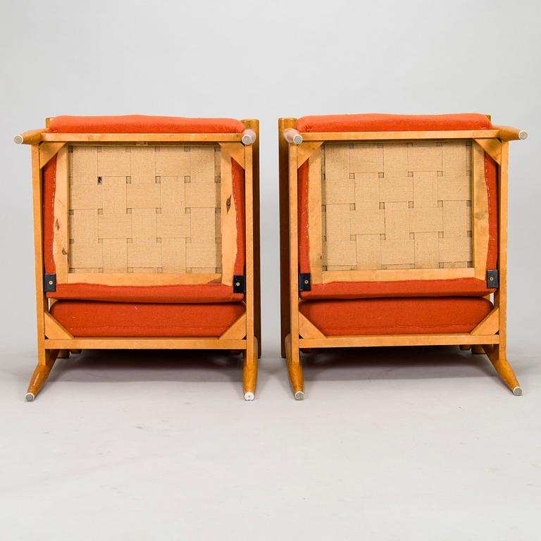 Jussi Peippo, A pair of mid-20th century '2460' armchairs for Asko, Finland.