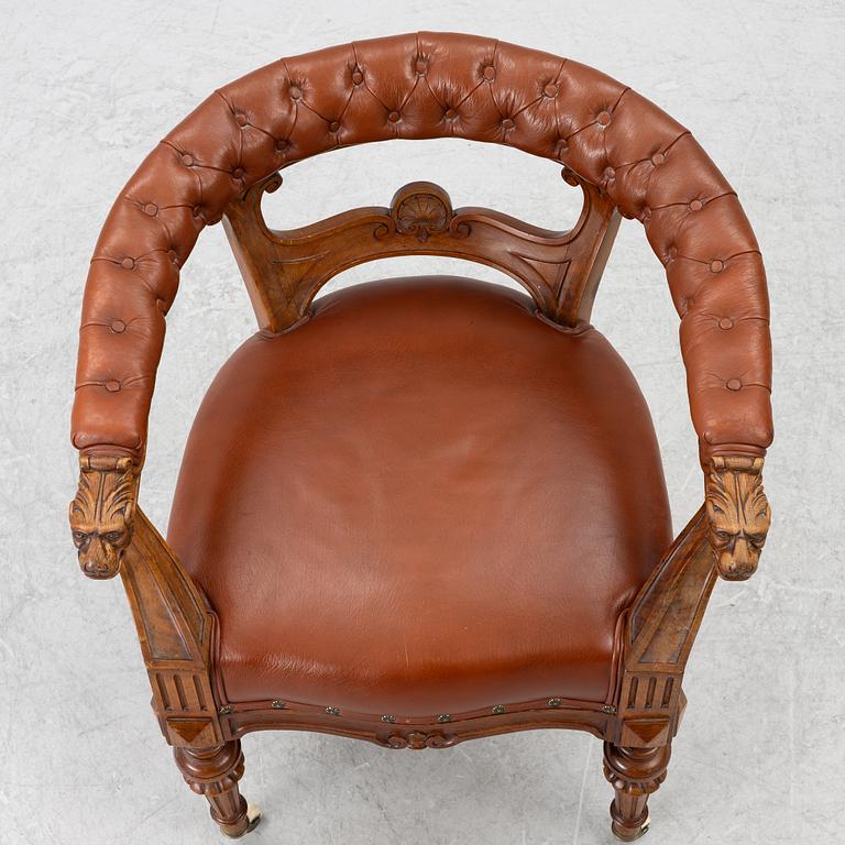A Neo-renaissance  chair, late 19th century.