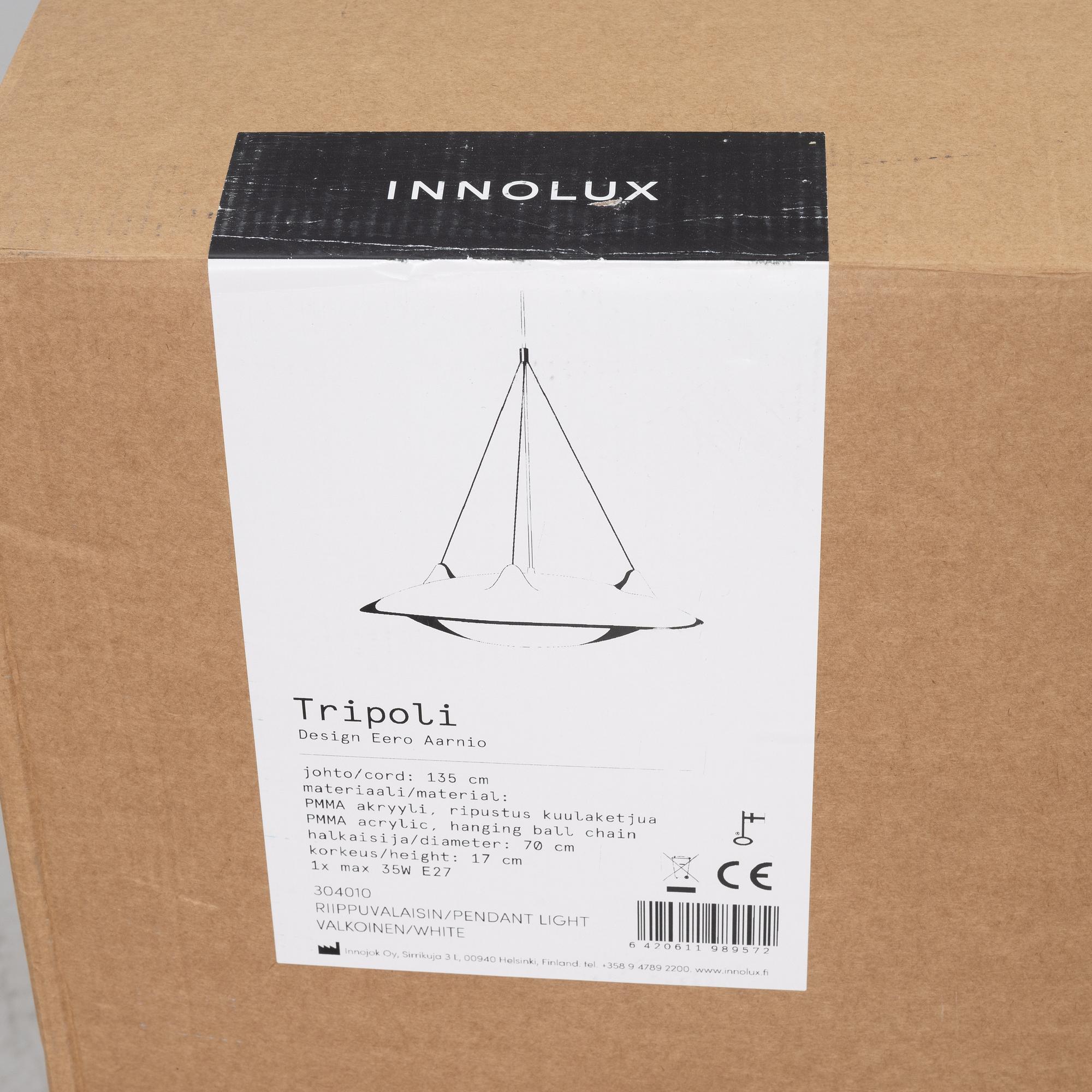 Eero Aarnio, a "Tripoli" ceiling lamp, Innolux, Finland.