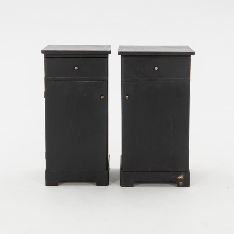 Pair of bedside tables, first half of the 20th century.