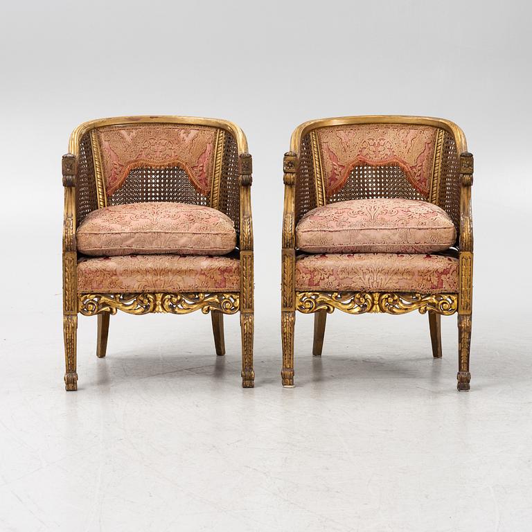 A pair of armchairs, 20th Century.