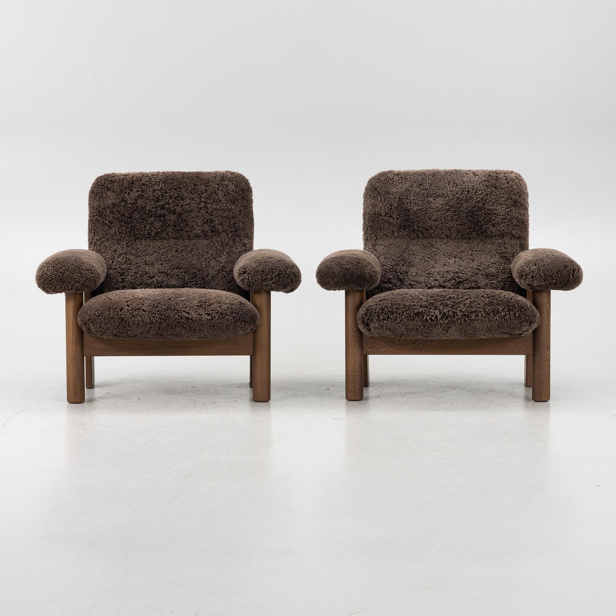 Anderssen & Voll, fåtöljer, ett par, "Brasilia", Audo Copenhagen, Danmark.