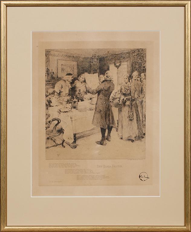 CARL LARSSON, 6 st, etsningar, osignerade.