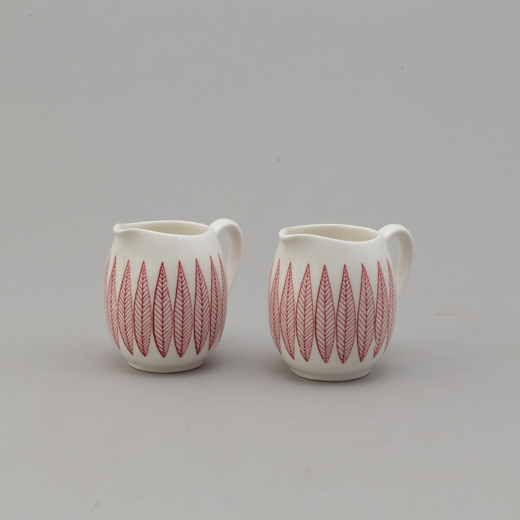 STIG LINDBERG, kaffeservis, 15 delar, porslin, "Salix", Gustavsberg.