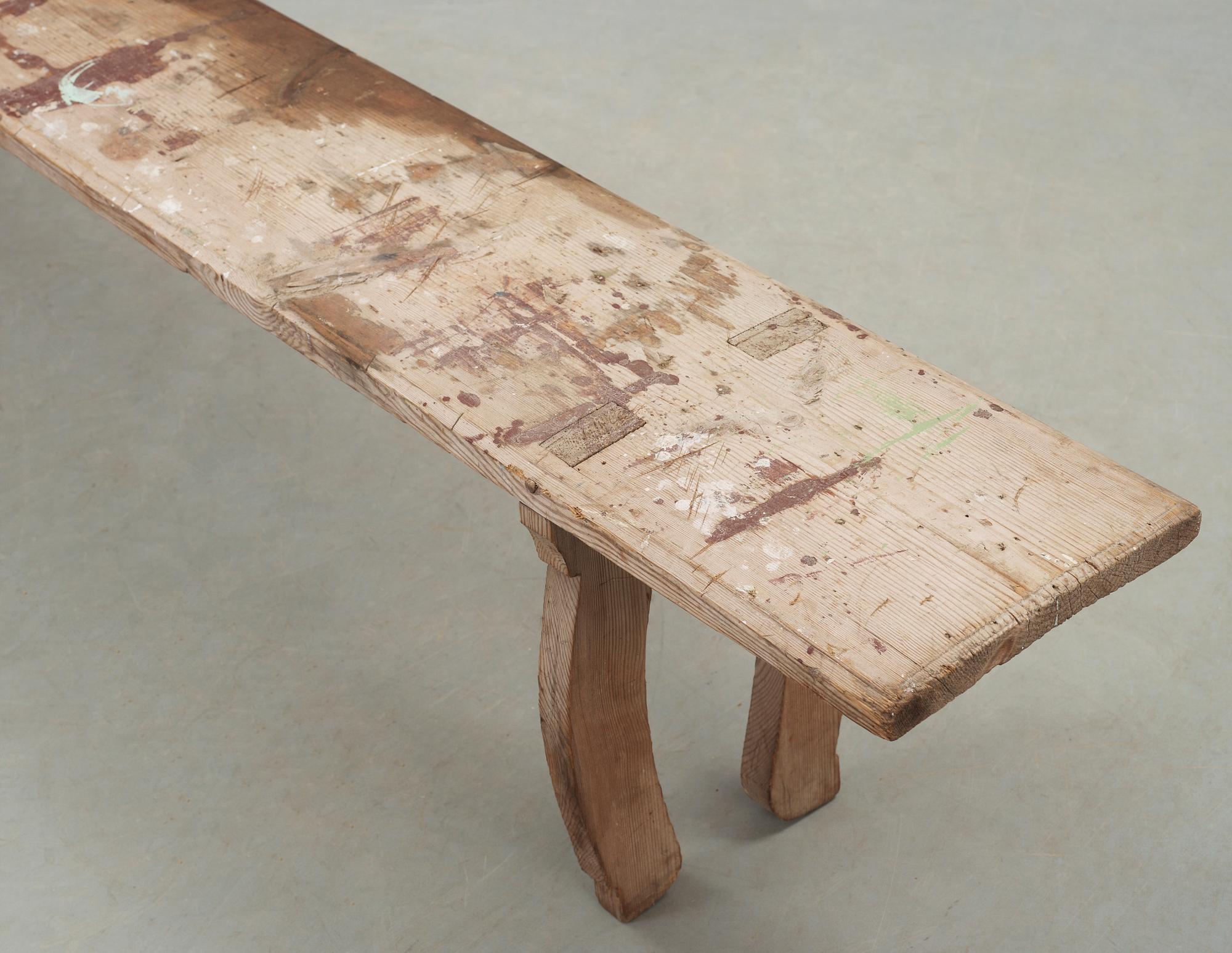 LÅNGBÄNK, allmoge, daterad 1818.