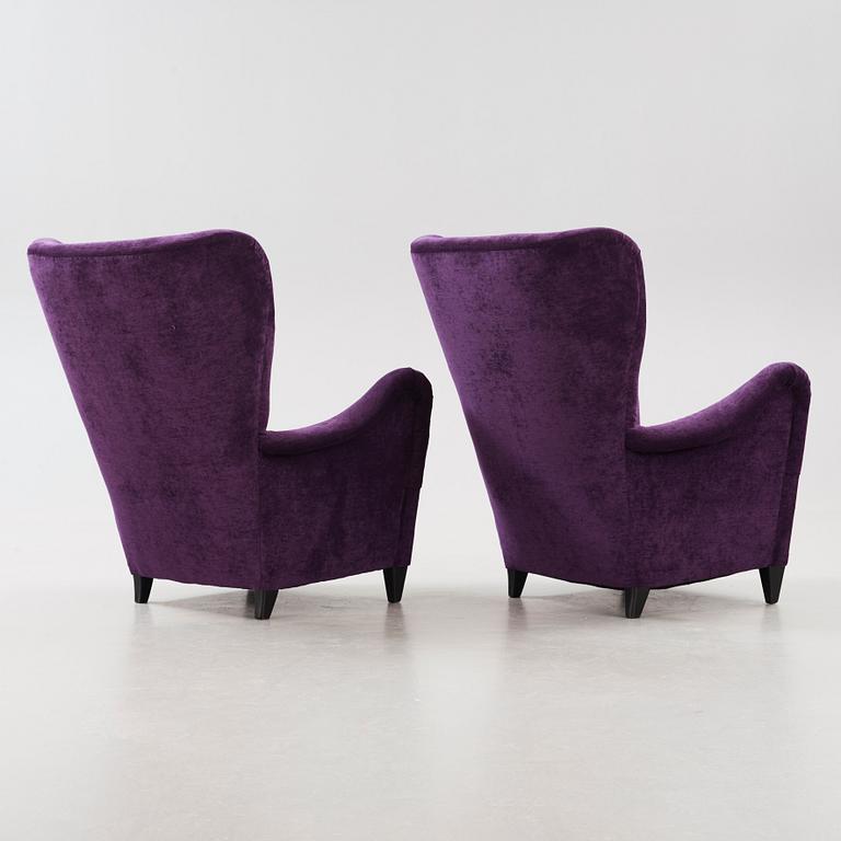 Otto Schulz, a pair of armchairs by Boet, Sweden 1940's.