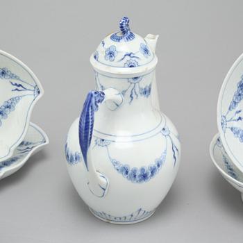 A set of porcelain tableware of 8 pcs, "Empire" by Bing & Gröndahl, Denmark.