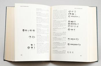 BÖCKER: Svenskt Silversmide 1520-1850, 4 volymer (3+1), tryckta 1940/41 samt stämpelboken 1963.