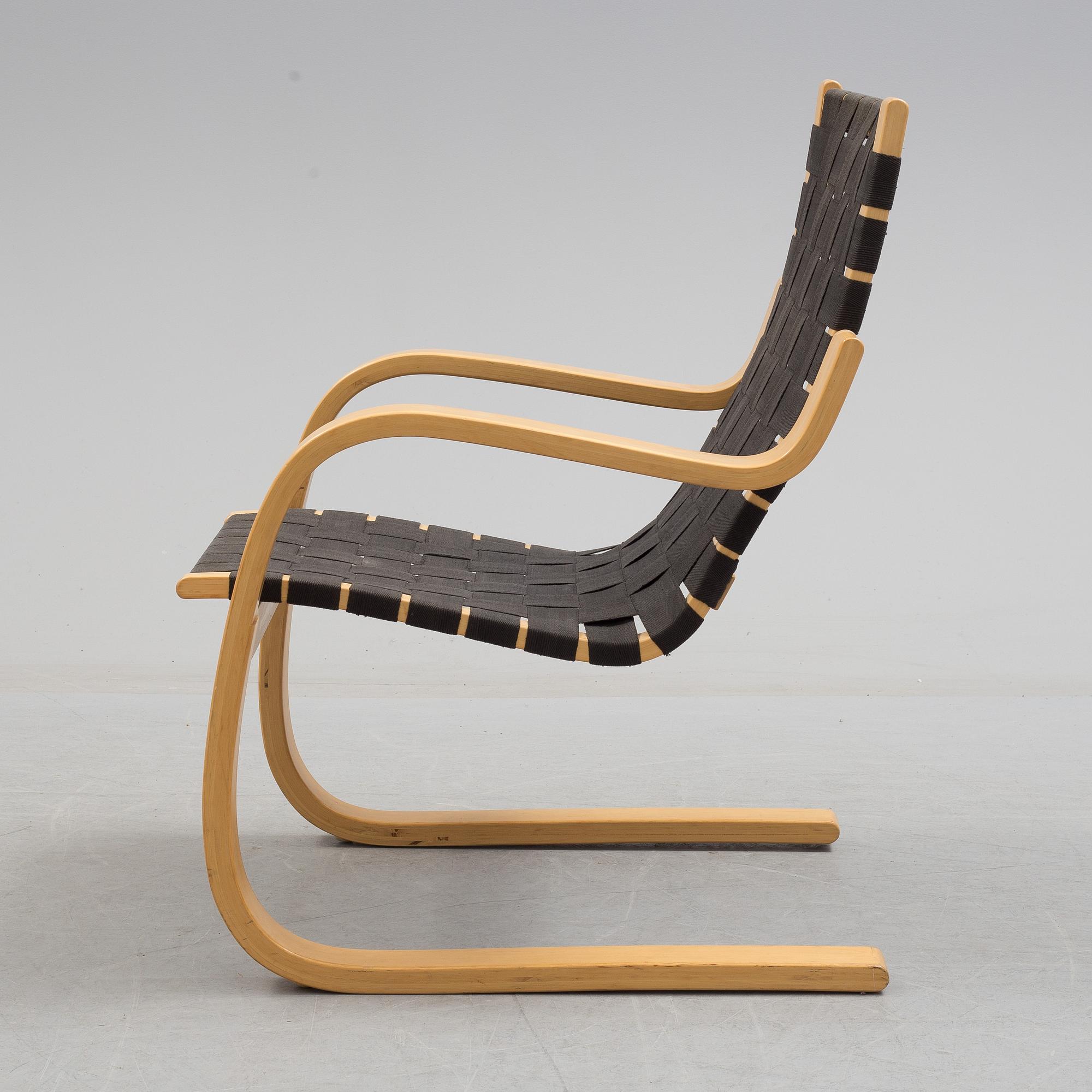 A late 20th century '406' armchair for Artek, designed by Alvar Aalto.