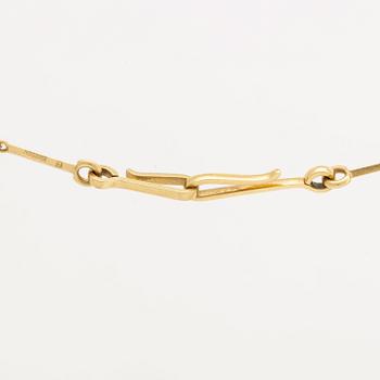 Wiwen Nilsson, halsband / fickurskedja, 18K guld, Lund 1965.