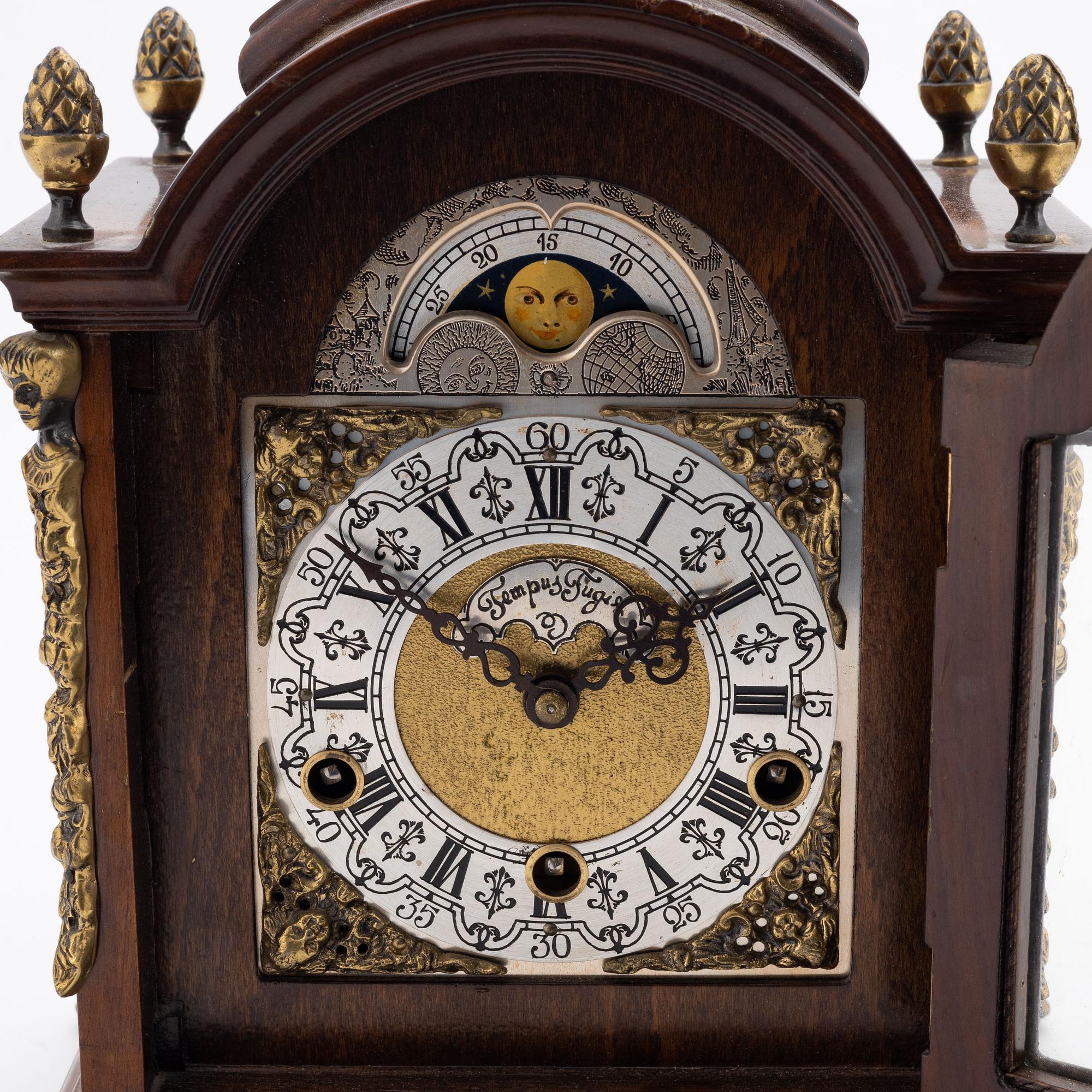 A 20th Century striking table clock by John Warmink, Netherlands.