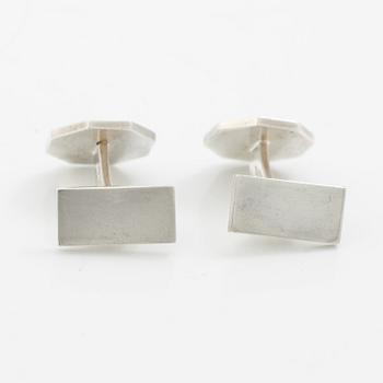 Wiwen Nilsson, a pair of cufflinks, sterling silver, Lund 1962.