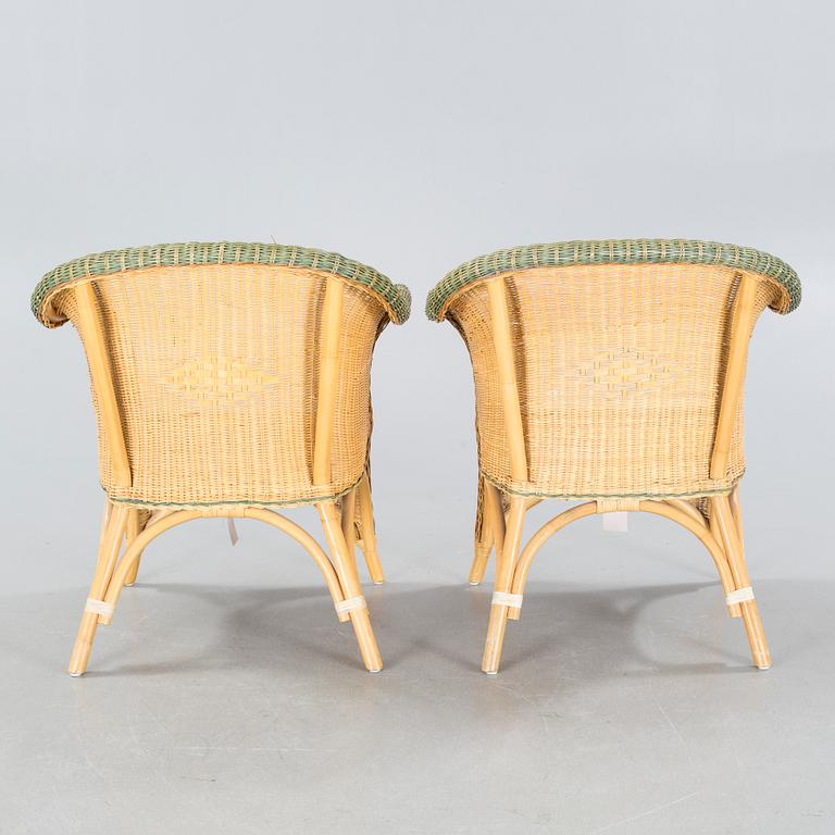 A set of rattan furniture from Bruka, Stockholm, second half of the 20th century.