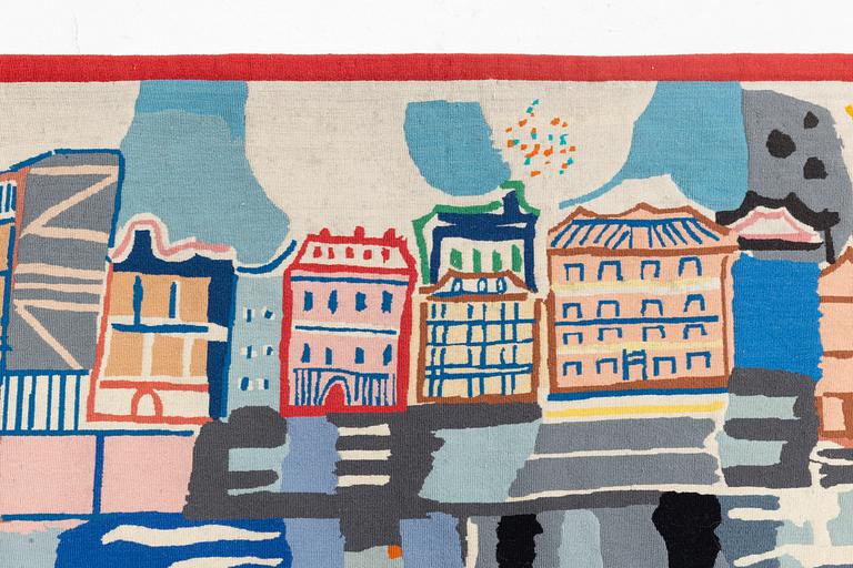 Lars Gynning, vävd tapet, gobelängteknik, ca 690 x 103 cm, signerad GYNNING Portalegre, Portugal.