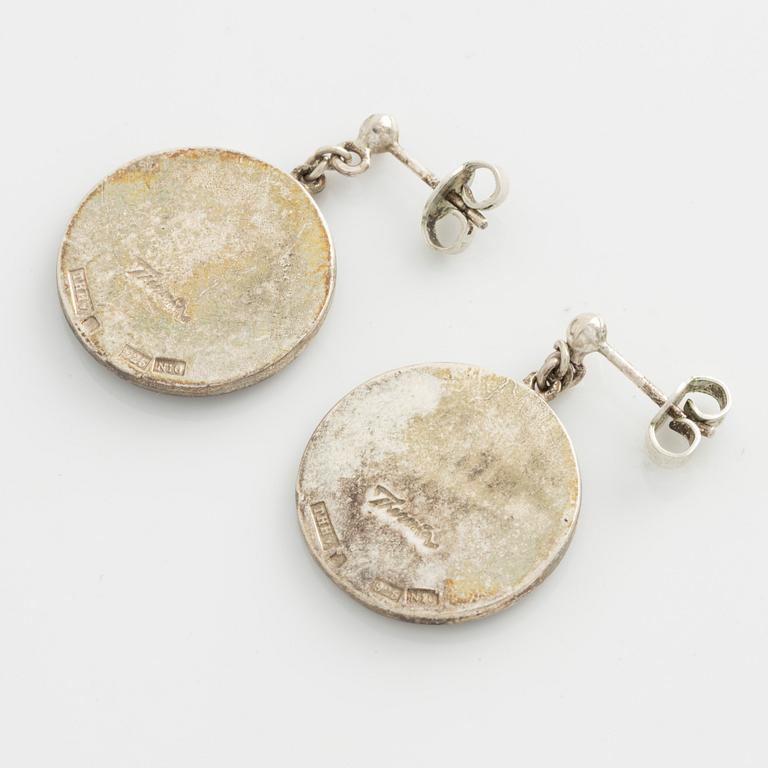 Theresia Hvorslev, a pair of earrings, silver.