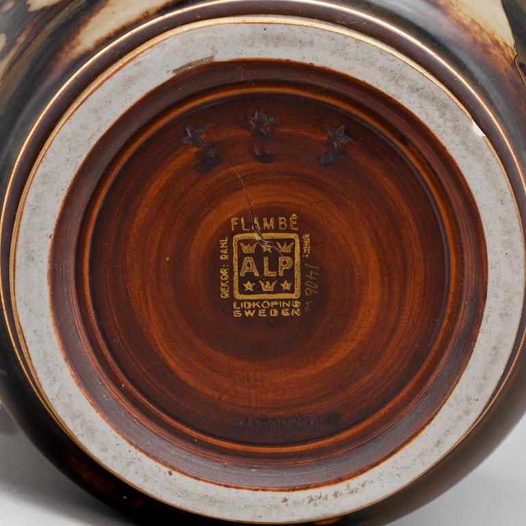 VAS, porslin, Oskar Dahl, Alp, Lidköping, numr 1406. 1900-talets första hälft.