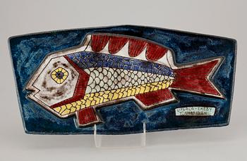 VÄGGPLAKETT, stengods, Taisto Kaasinen, Upsala-Ekeby.