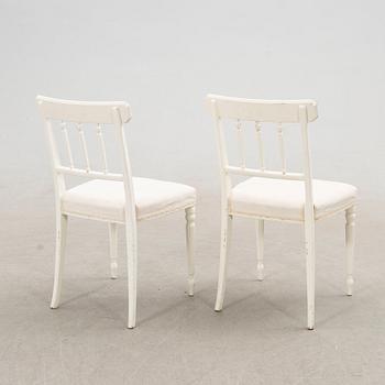 Dining group, 7 pieces, Gustavian style, late 20th century.
