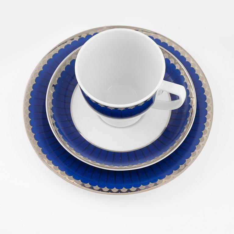 Sigvard Bernadotte, a dinner and coffee service, 'Millenuim/Marianne', Christineholm, Fyrklövern, numbered 162/499.