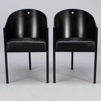 PHILIPPE STARCK, a pair of 'Costes' armchairs for Aleph, Driade, Italy. Designed 1982.