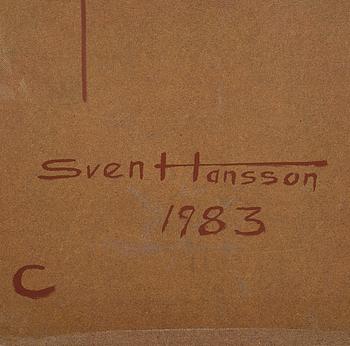 SVEN HANSSON, oil on panel, signed and dated 1983 à tergo.